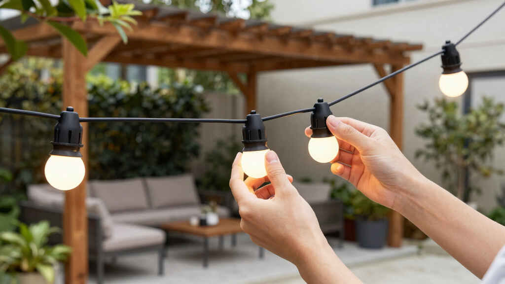 smart outdoor string lights