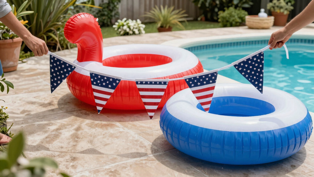 patriotic pool party decorations