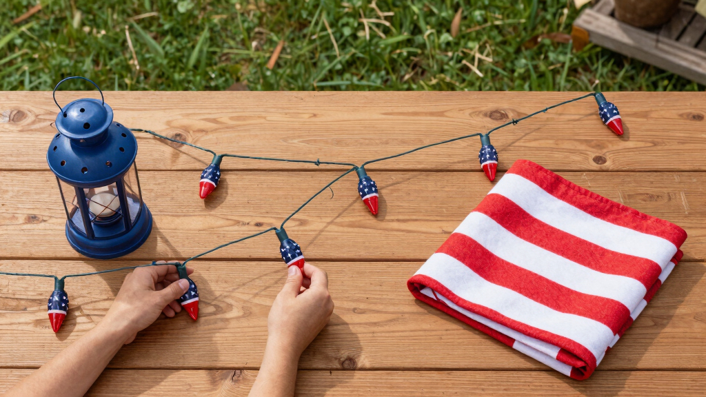 patriotic outdoor string lights