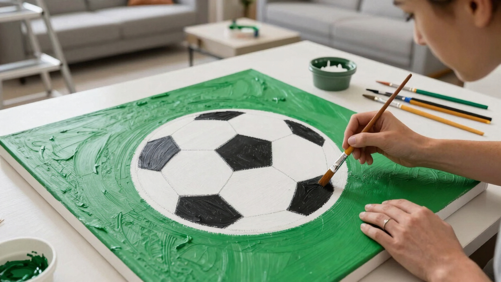 soccer-themed wall art