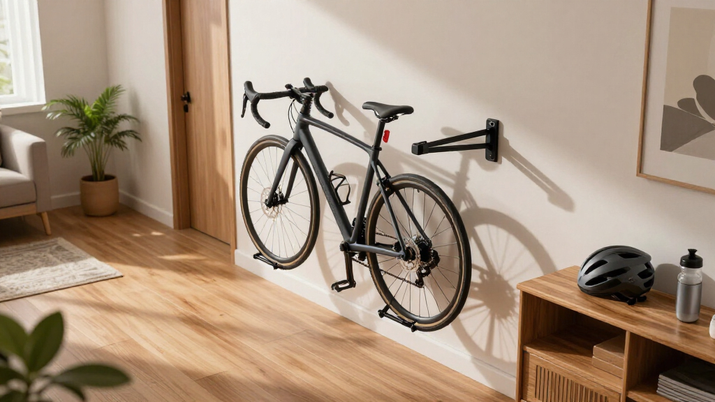 wall mount bike rack with locking arm