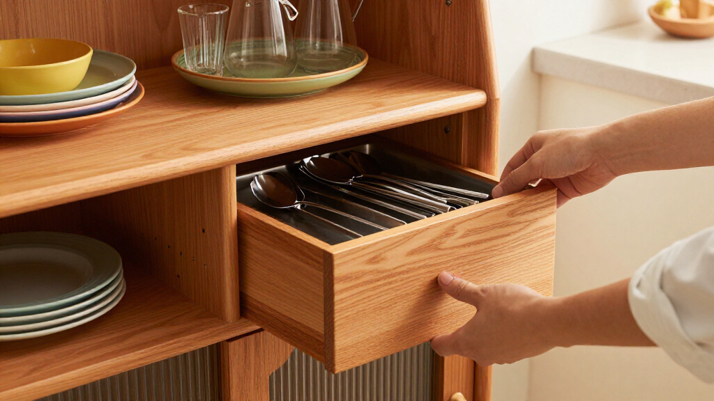 best buffet cabinets with drawers and shelves