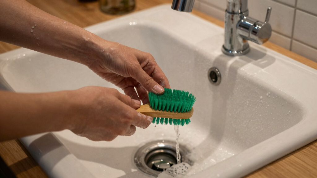 Eco‑friendly dish scrub brush