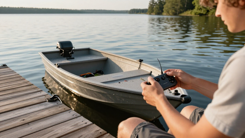 bait boat with return to home