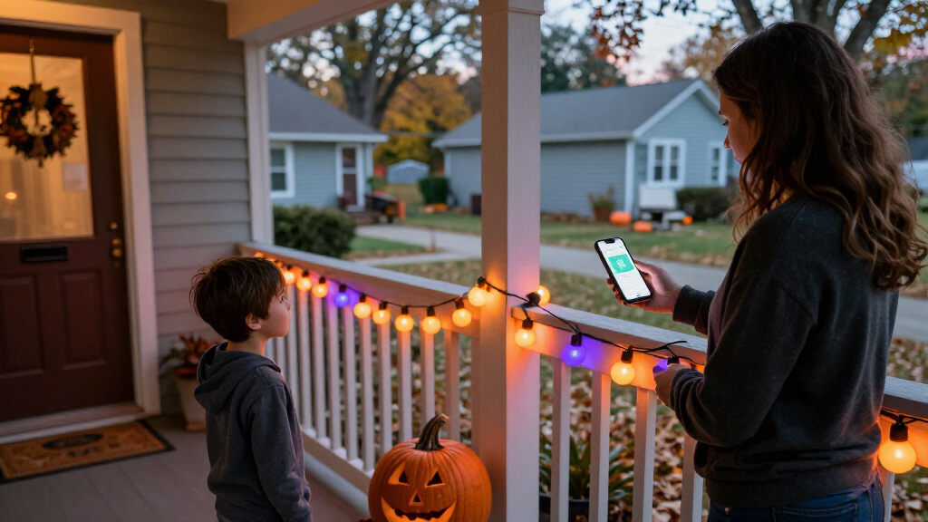 smart Halloween string lights