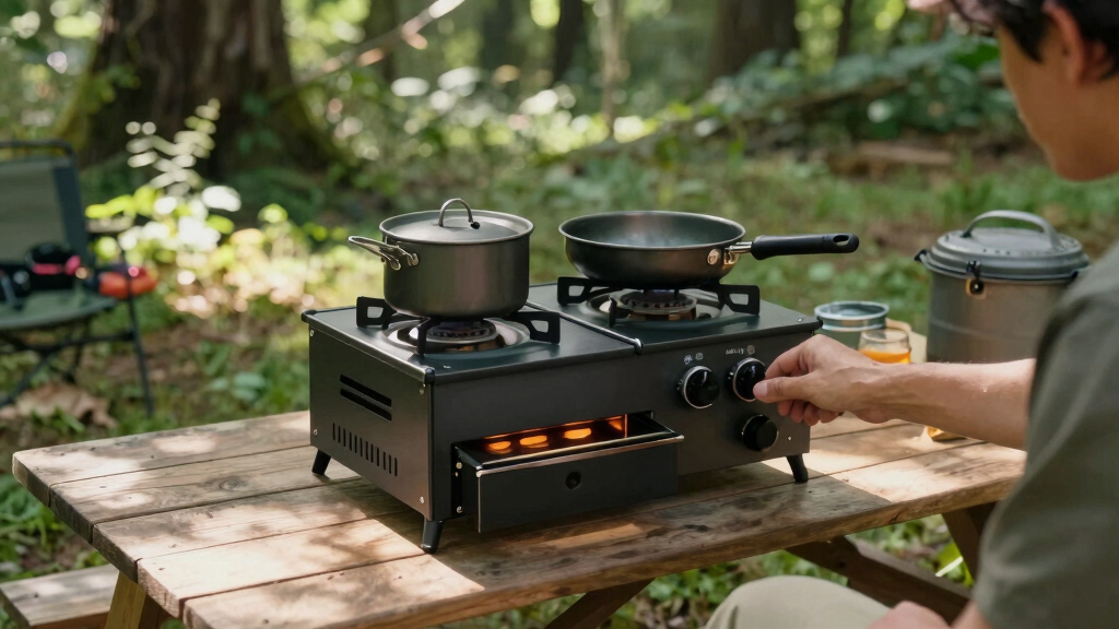 best dual burner propane stove with oven for camping