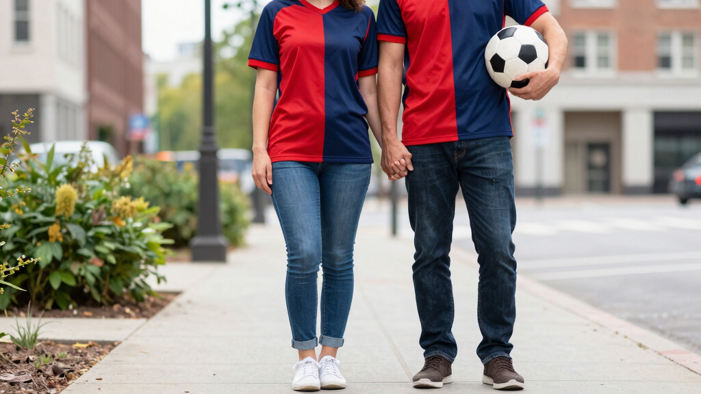 couples matching soccer jerseys