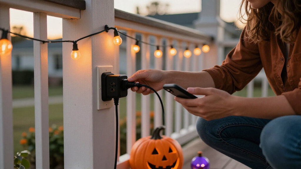 Halloween outdoor smart plugs
