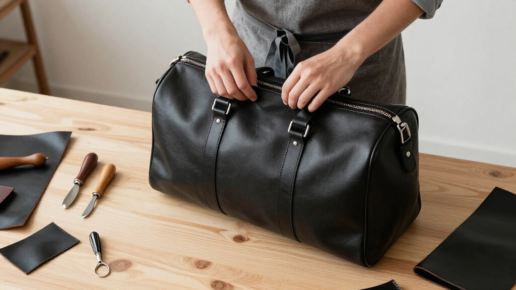 leather weekender accessories for luxury travel
