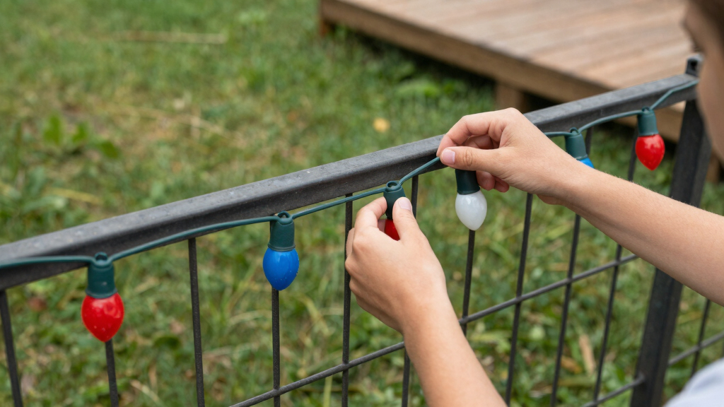 patriotic outdoor string lights