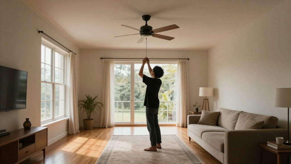 ceiling fan for long narrow room