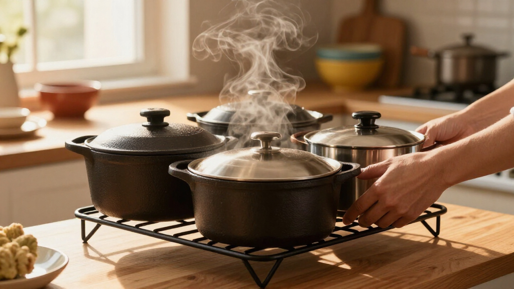 cookware organizer rack for heavy pots