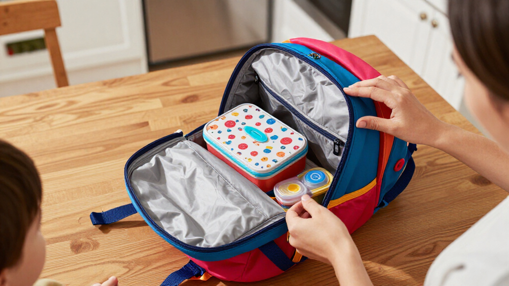 kids school backpack with lunchbox