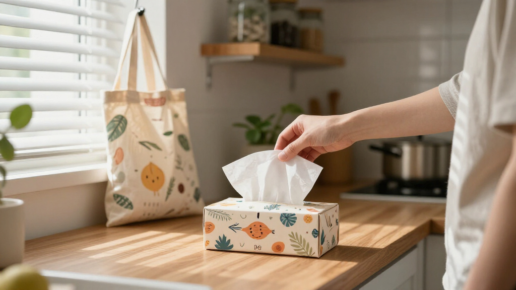 tissue paper and bags