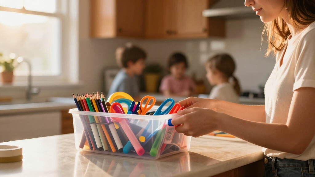 school supplies organizer