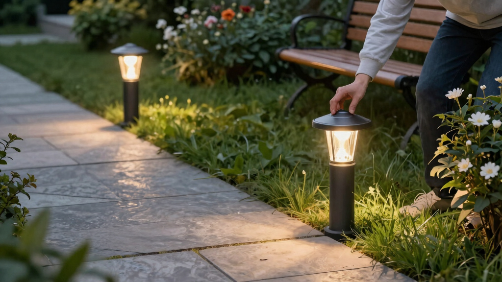 solar-powered garden lights