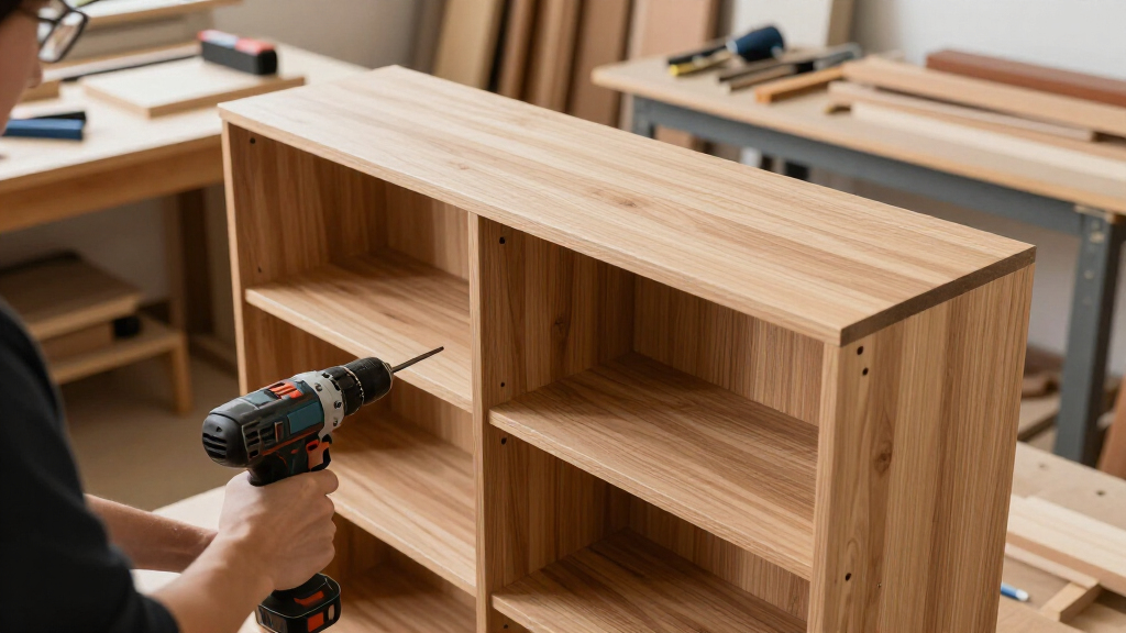 bookcase with doors solid wood