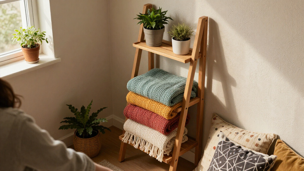 blanket ladders for stylish storage