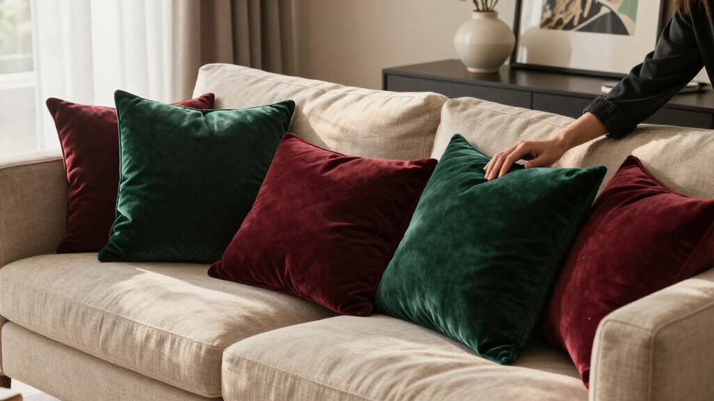 luxury velvet throw pillows