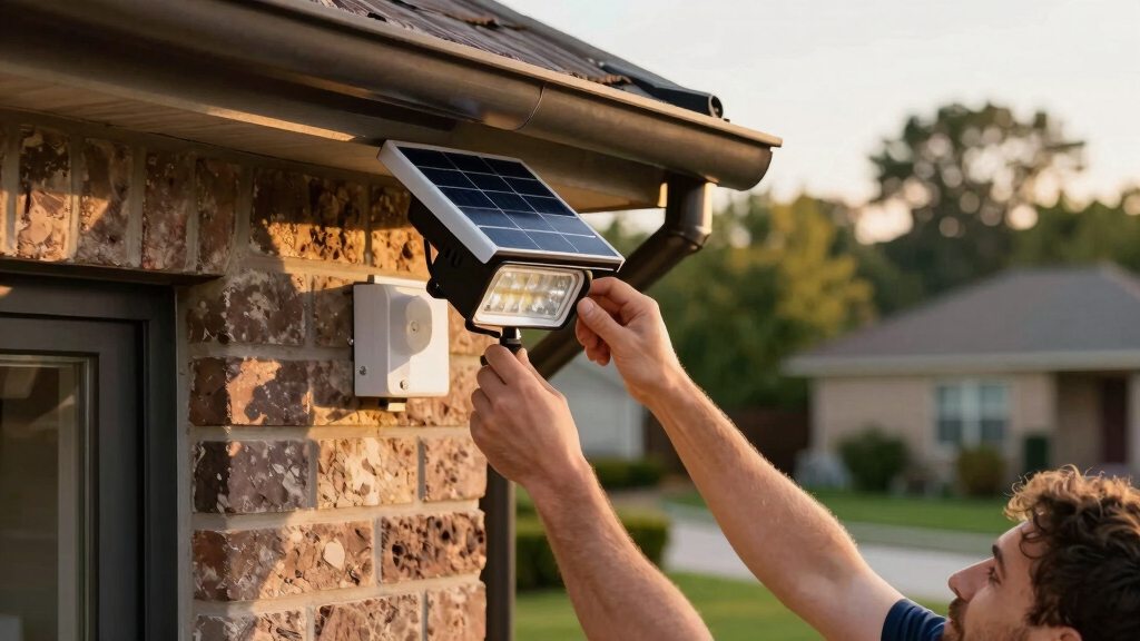 solar-powered outdoor security lights