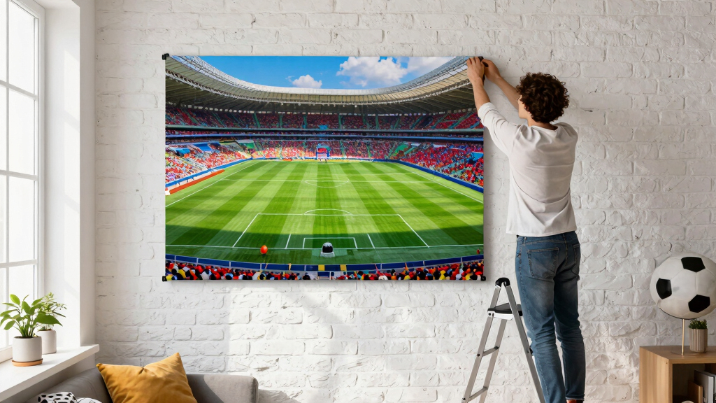 soccer-themed wall art