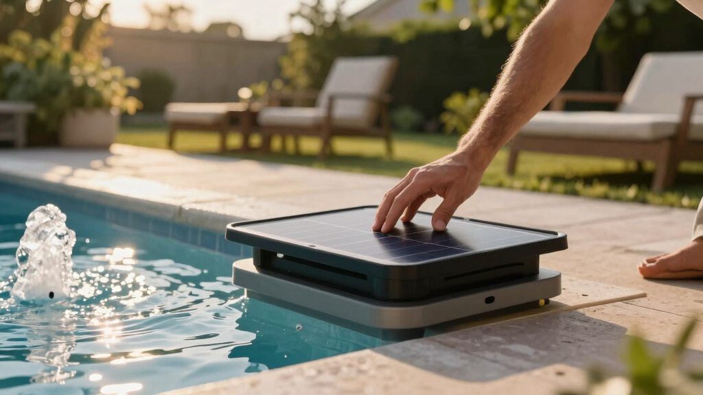 solar-powered pool fountains