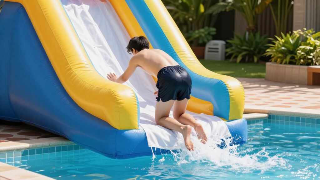 inflatable water park slides