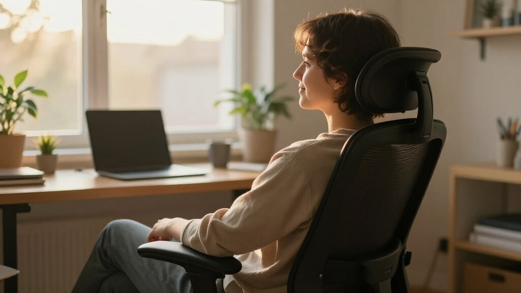 high back ergonomic chair with headrest