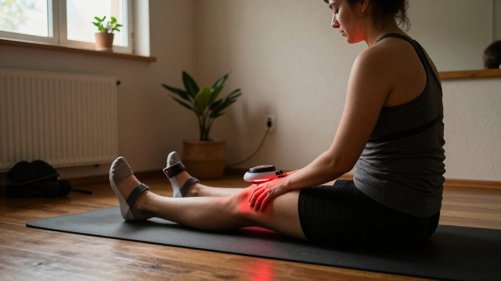 red light therapy device for stretching routine