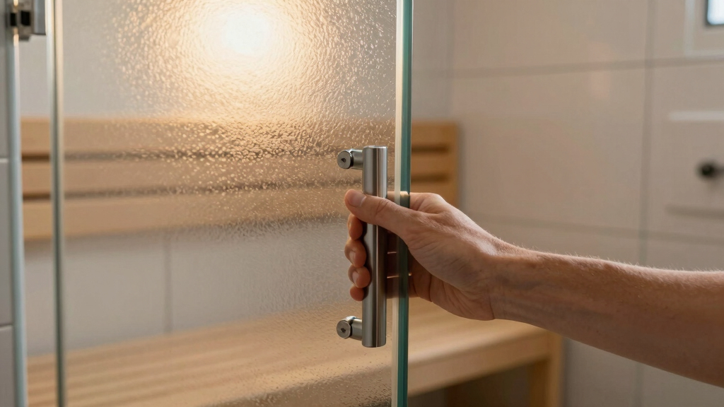 glass door sauna door