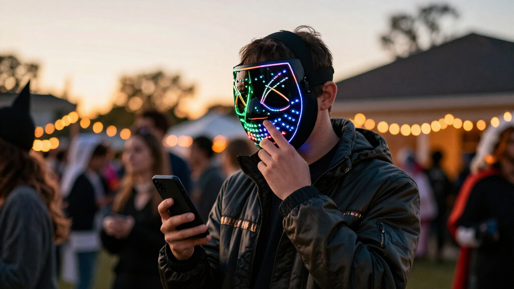 programmable LED Halloween masks