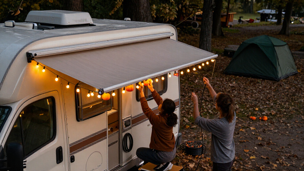Halloween RV string lights