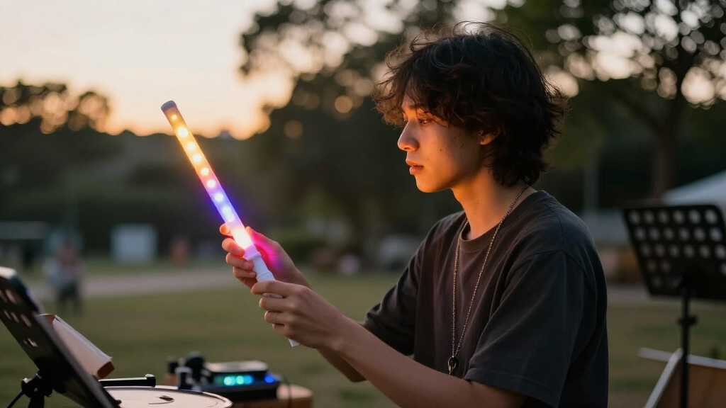 best LED wand light for music photos