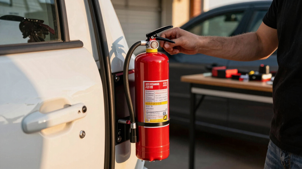 vehicle fire extinguisher kit mountable