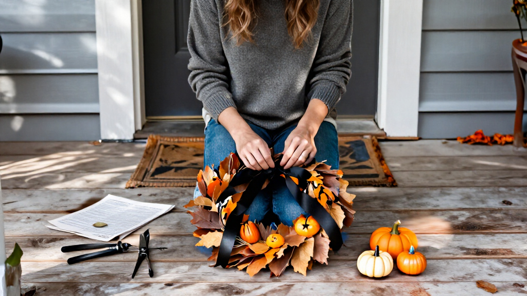 Halloween wreaths for front door