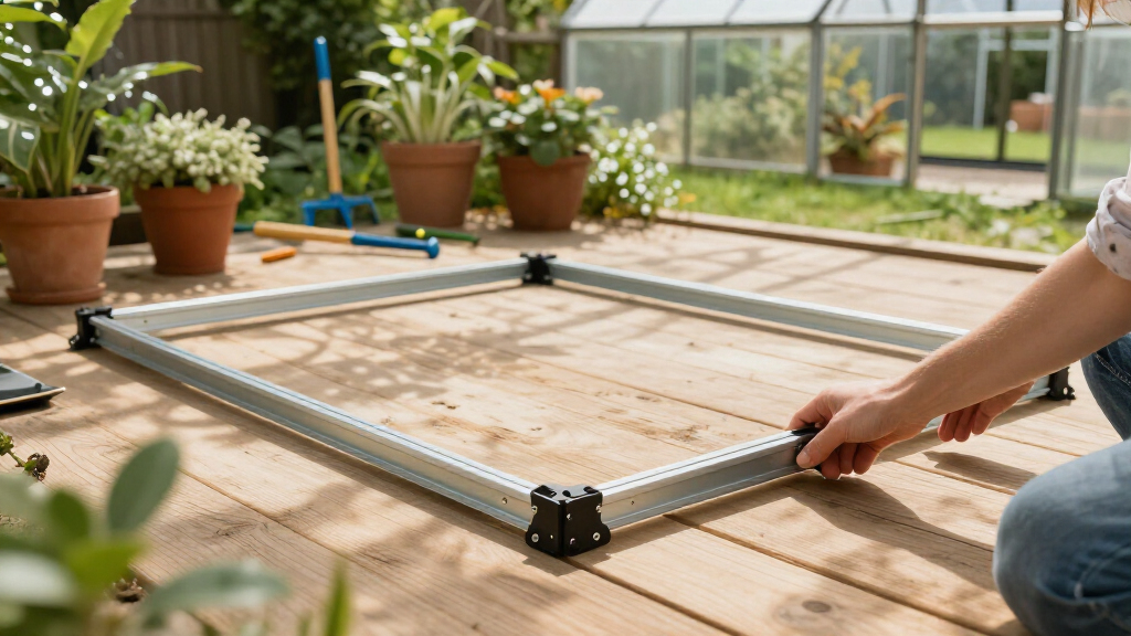 greenhouse foundation base frame kit