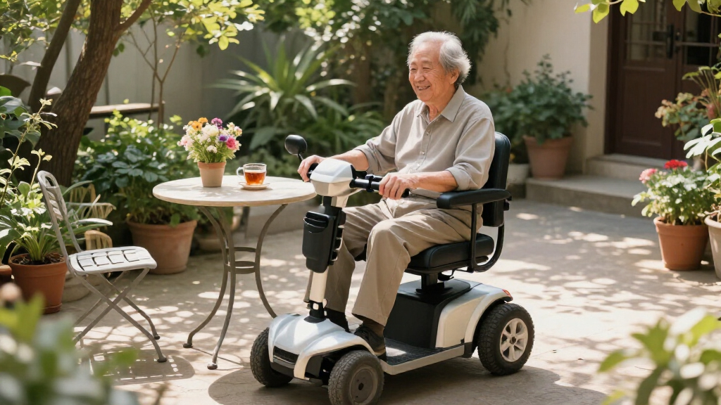 mobility scooter with swivel seat and armrests
