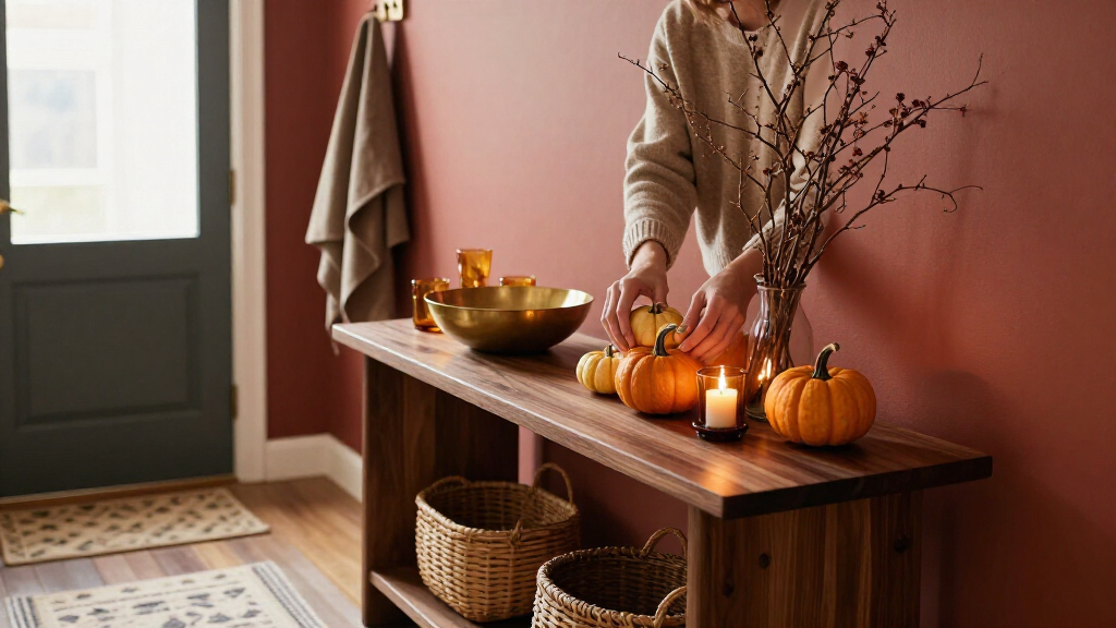 Halloween entryway console tables