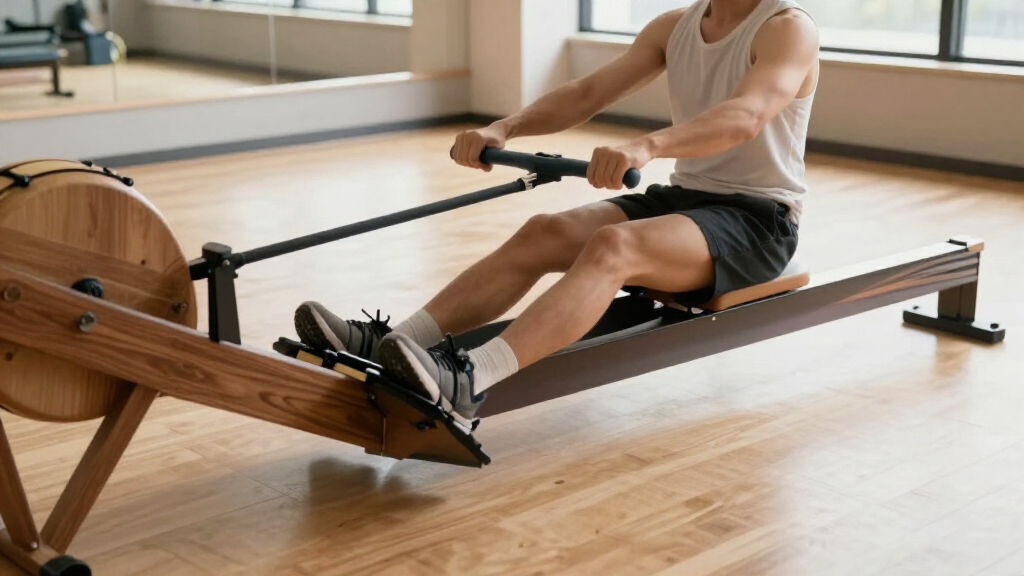 water rowing machines with wood design