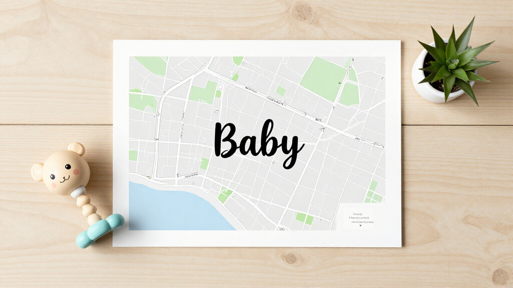 personalized map print with baby name