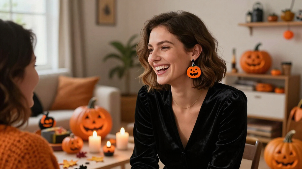 Halloween statement earrings