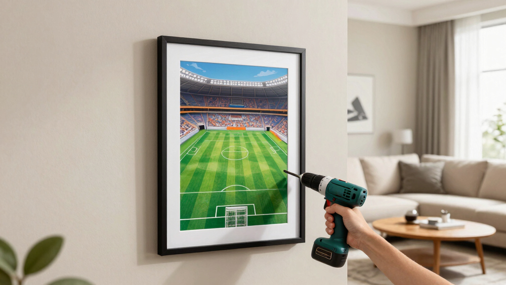 soccer-themed wall art