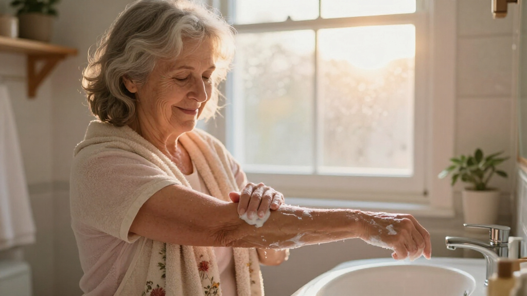 body wash for elderly woman