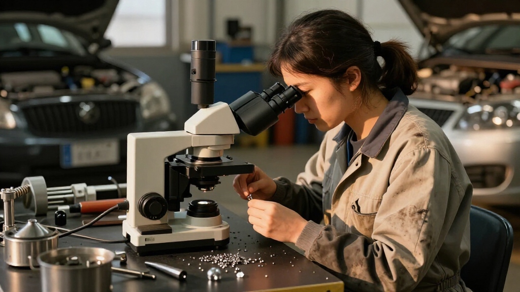 stereo microscope for metal particle inspection