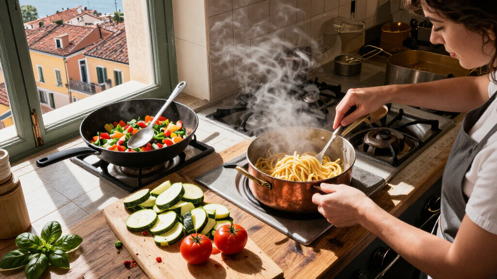 Cook the Pasta and Vegetables in Stages for Better Texture