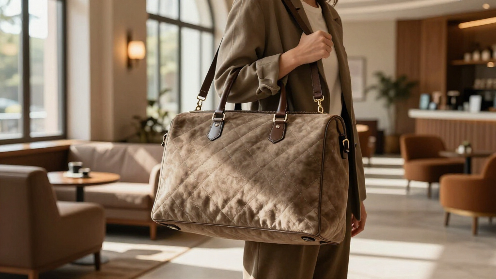 best quilted suede weekender bags