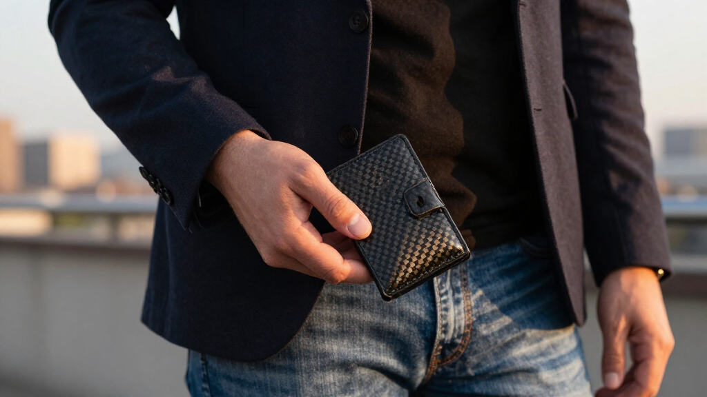 carbon fiber money clip wallets for men