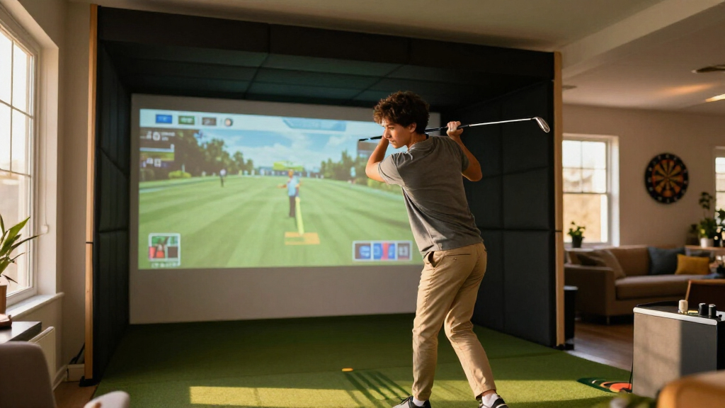 best golf simulator enclosures for game rooms