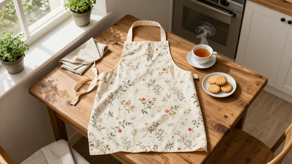 cotton tea apron floral