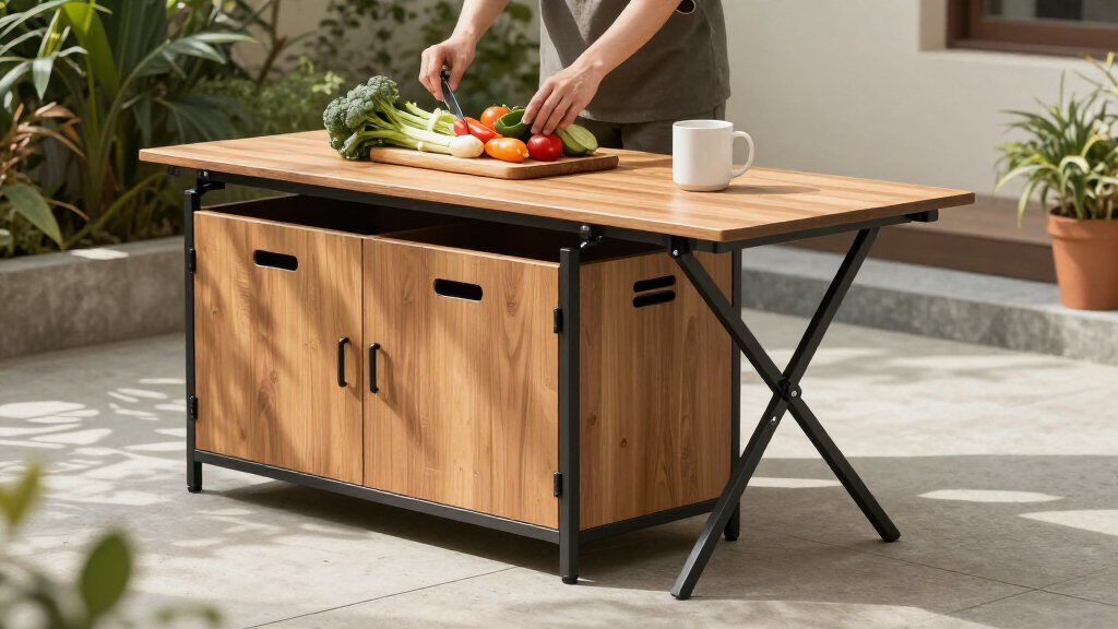 best craft storage cabinets with fold out table